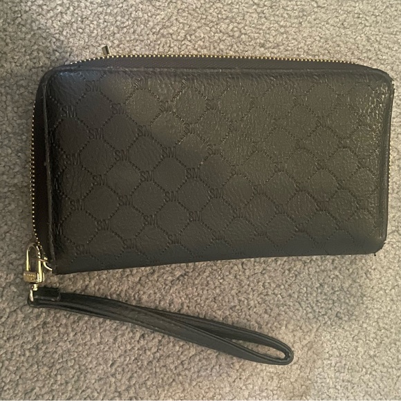 Steve Madden zip around clutch wallet/organizer ✨Black Faux Leather ✨ Like New ✨ - Picture 6 of 6